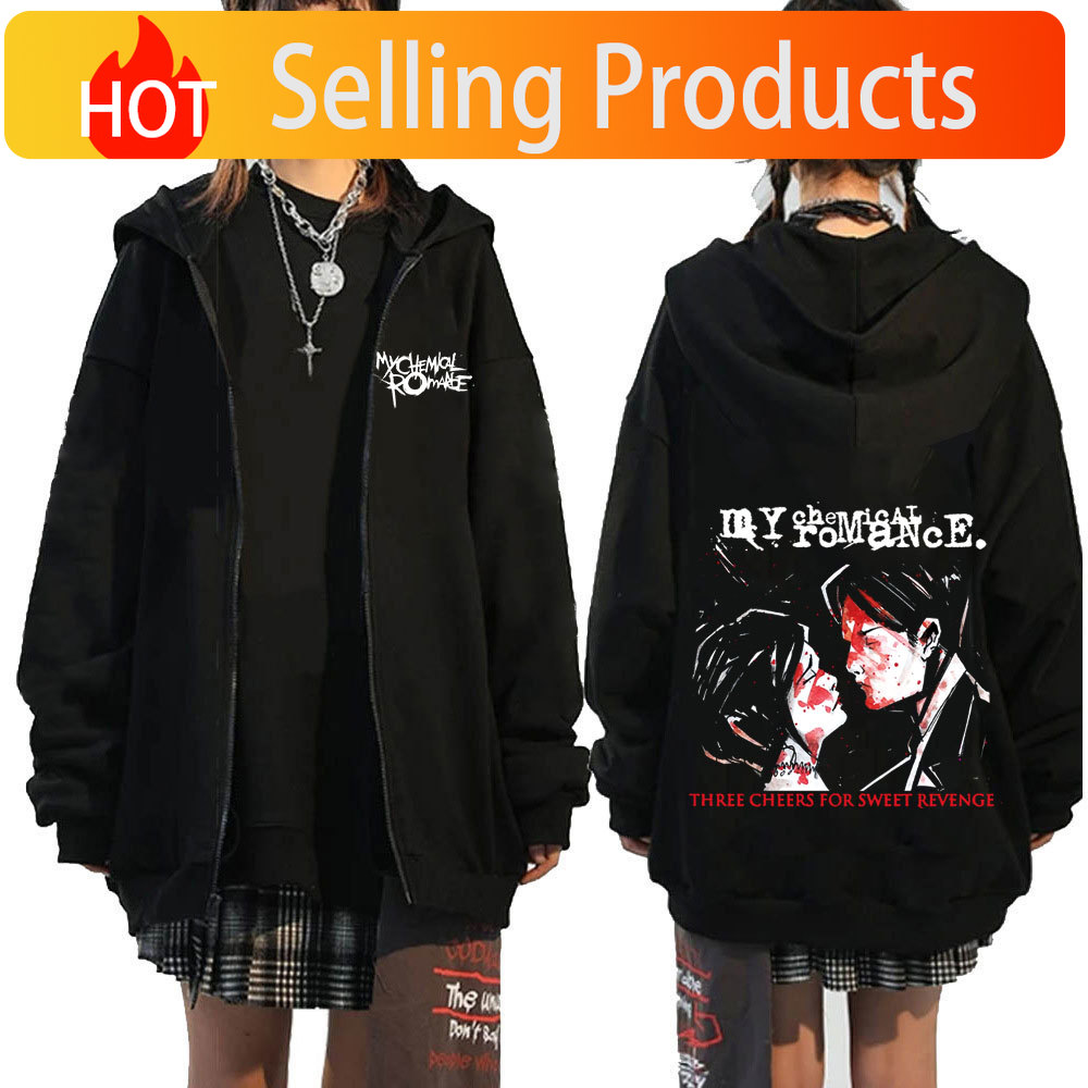 Mens Fashion Zip Up Hoodies - Bluza z kapturem Rock Band My