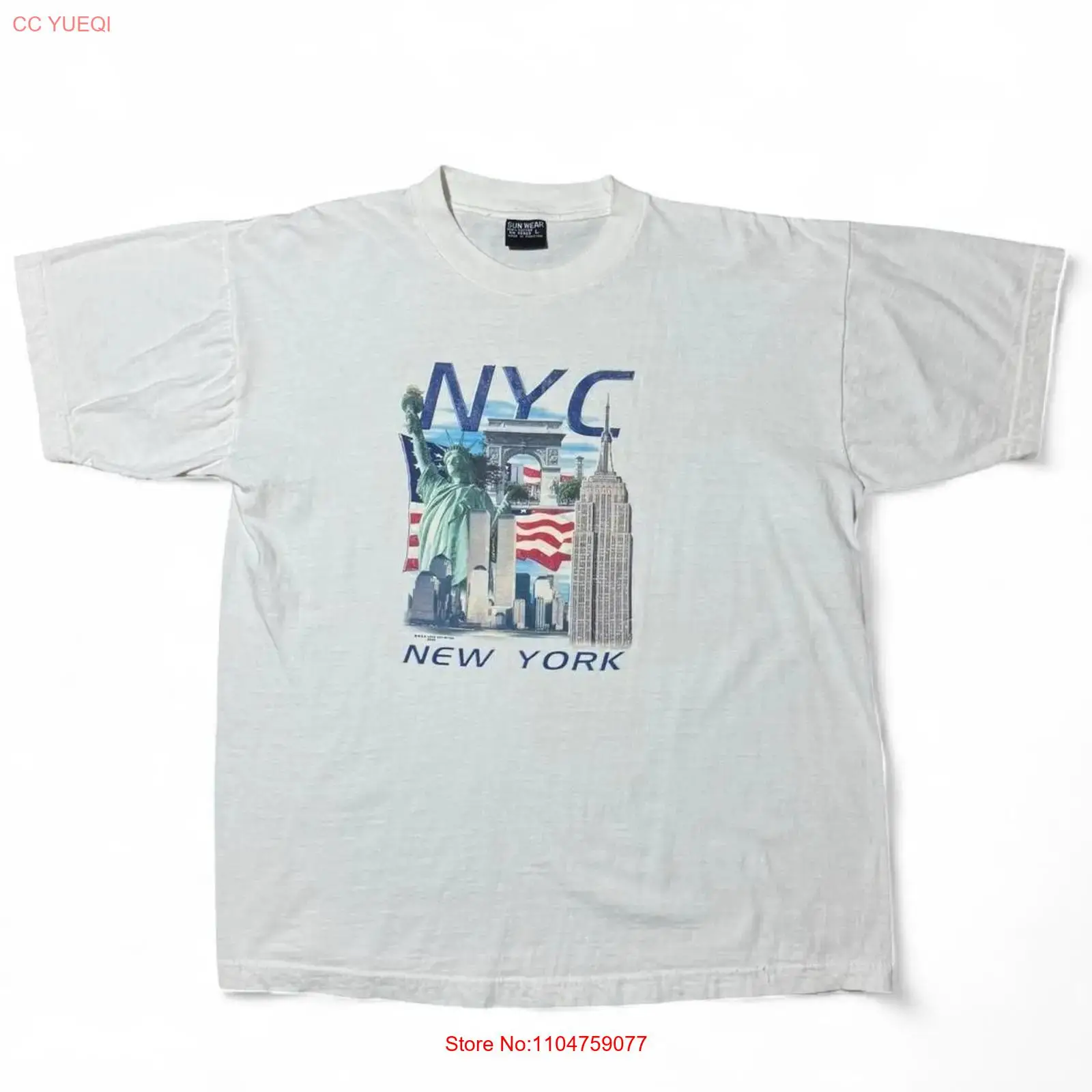 Men'S Fashion New York - Koszulka Vintage Y2K Nowy Jork Wieże