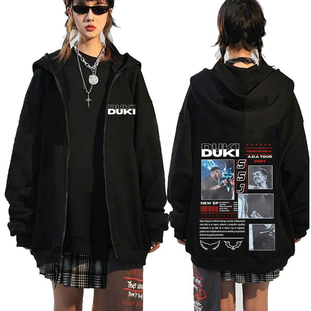 Bluzy z kapturem Rapper Duki A – Mens Fashion Zip Up Hoodies recenzja i cena