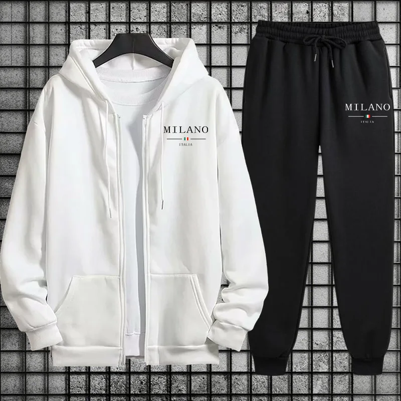 Męski dres na wiosnę 2026, cas – Mens Fashion Zip Up Hoodies recenzja i cena
