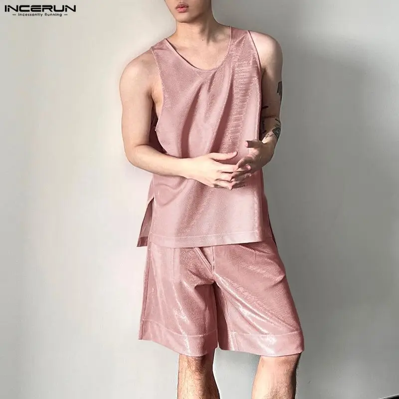 INCERUN Męskie Komplety Błyszc – Mens Fashion Summer recenzja i cena