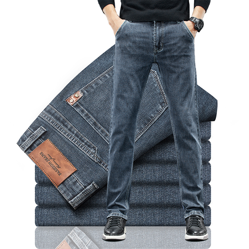 Męskie dopasowane dżinsy 2024  – Men'S Fashion Grey Jeans recenzja i cena