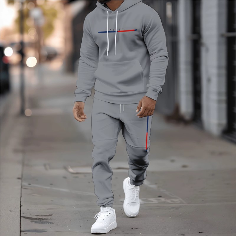 Męski dres z kapturem i spodni – Mens Fashion Clothes recenzja i cena