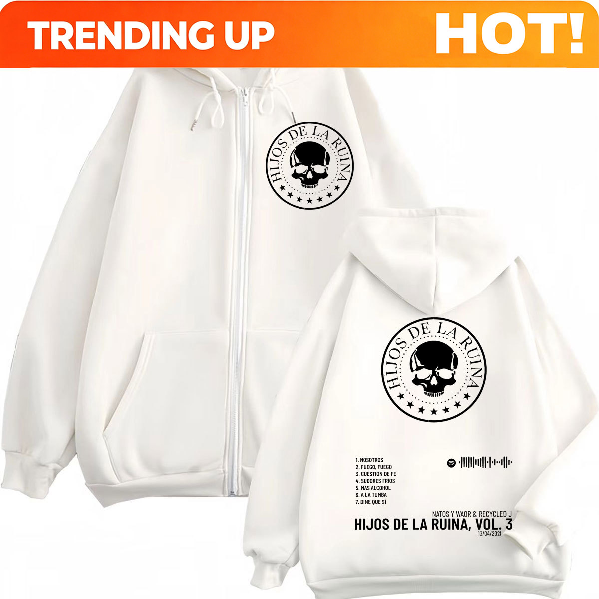 Bluza z kapturem Rap Duo Natos – Mens Fashion Zip Up Hoodies recenzja i cena