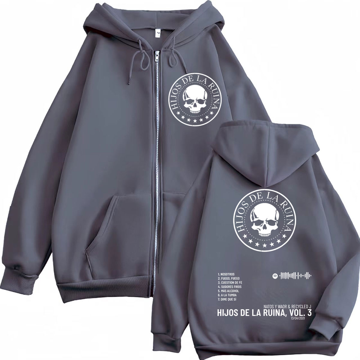 Bluza z kapturem Rap Duo Natos – Mens Fashion Zip Up Hoodies recenzja i cena