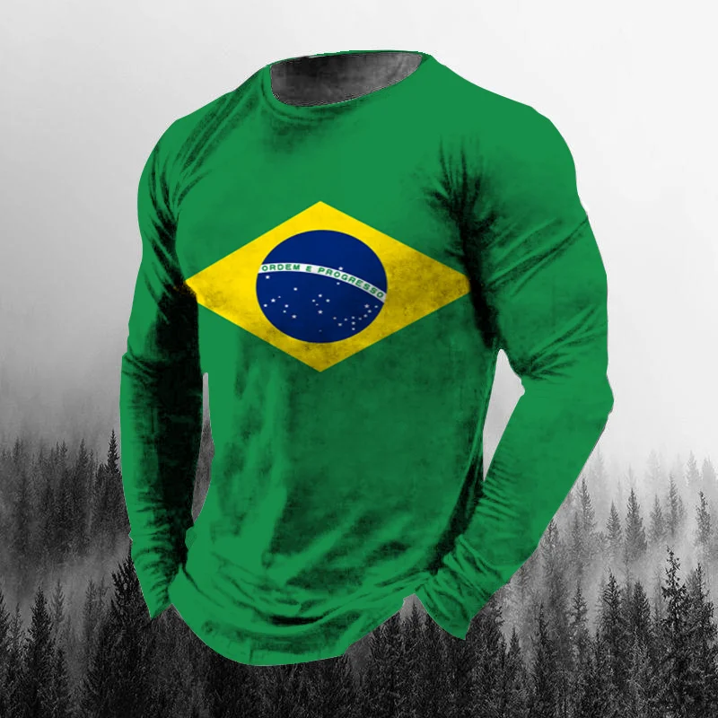 Klasyczna brazylijska flaga, n – Men'S Fashion T Shirts recenzja i cena
