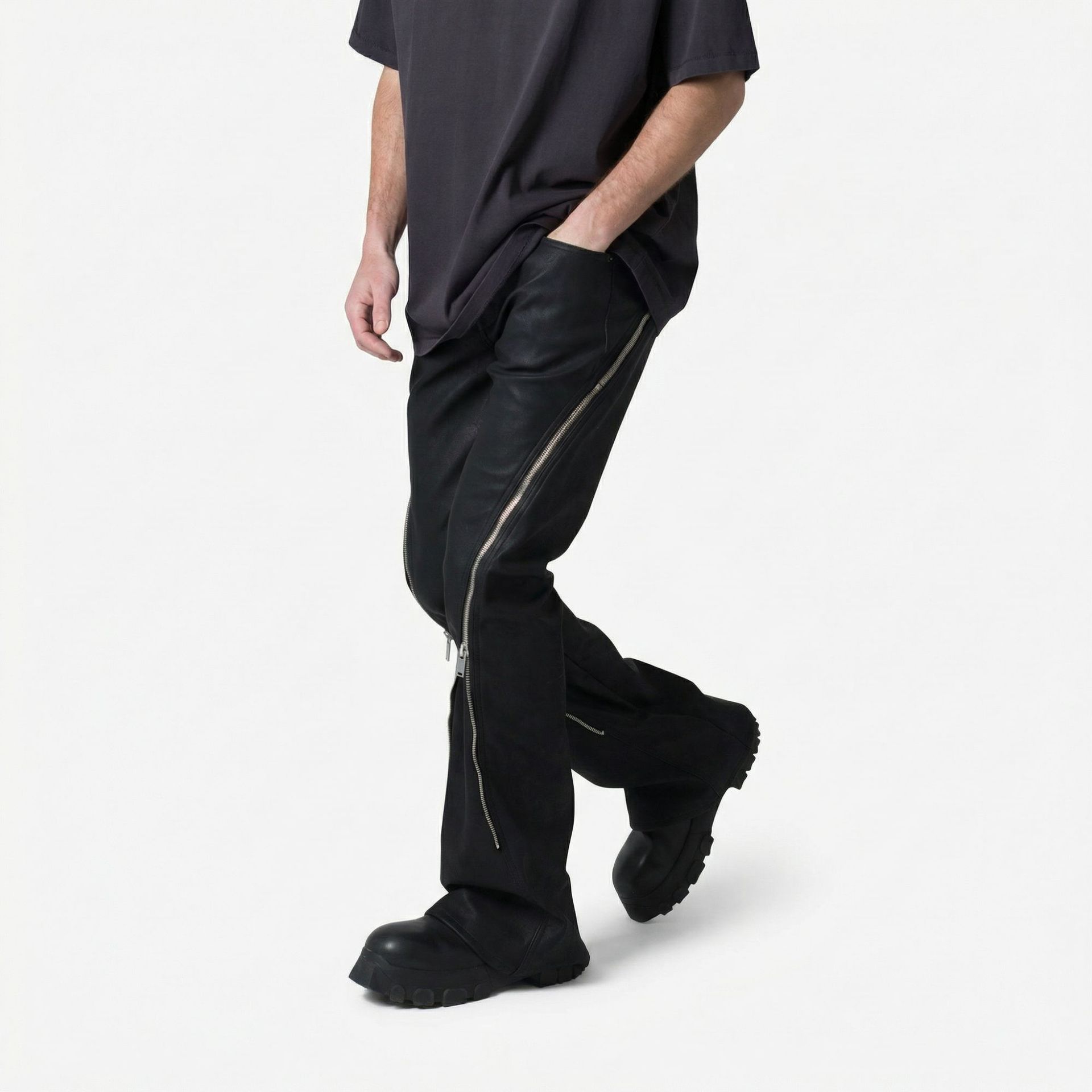 Europejsko-amerykańskie, całor – Men'S Fashion Grey Jeans recenzja i cena