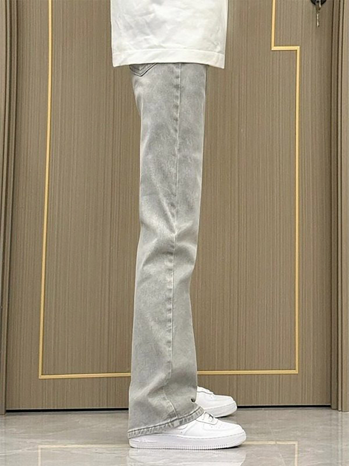 Dżinsy męskie w kolorze dymion – Men'S Fashion Grey Jeans recenzja i cena