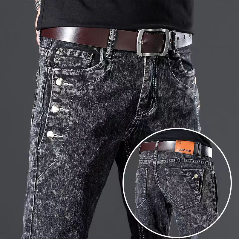Klasyczne, wąskie, modne w sty – Men'S Fashion Grey Jeans recenzja i cena